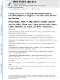 Cover page: Sibling comparisons elucidate the associations between educational attainment polygenic scores and alcohol, nicotine and cannabis.