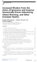 Cover page: Chapter Four Increased Wisdom From the Ashes of Ignorance and Surprise Numerically-Driven Inferencing, Global Warming, and Other Exemplar Realms