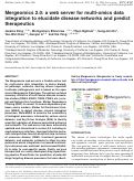 Cover page: Mergeomics 2.0: a web server for multi-omics data integration to elucidate disease networks and predict therapeutics