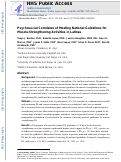 Cover page: Psychosocial Correlates of Meeting National Guidelines for Muscle-Strengthening Activities in Latinas