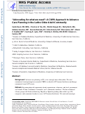 Cover page: Advocating for what we need: A CBPR approach to advance care planning in the Latinx older adult community.