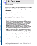 Cover page: Family Socioeconomic Status, Cortisol, and Physical Health in Early Childhood