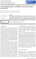 Cover page: The Changing Influence of El Niño on the Great Plains Low-Level Jet