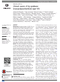 Cover page: Clinical course of sly syndrome (mucopolysaccharidosis type VII)