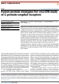 Cover page: Fusion protein strategies for cryo-EM study of G protein-coupled receptors