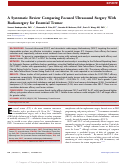 Cover page: A Systematic Review Comparing Focused Ultrasound Surgery With Radiosurgery for Essential Tremor.