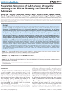 Cover page: Population Genomics of Sub-Saharan Drosophila melanogaster: African Diversity and Non-African Admixture