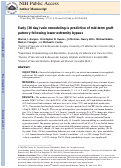 Cover page: Thirty-day vein remodeling is predictive of midterm graft patency after lower extremity bypass