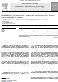 Cover page: Modification of surface properties on a nitride based coating films through mirror-quality finish grinding