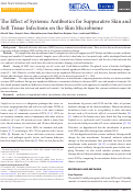 Cover page: The Effect of Systemic Antibiotics for Suppurative Skin and Soft Tissue Infections on the Skin Microbiome