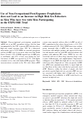 Cover page: Use of Non-Occupational Post-Exposure Prophylaxis does not Lead to an Increase in High Risk Sex Behaviors in Men Who have Sex with Men Participating in the EXPLORE Trial