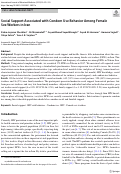 Cover page: Social Support Associated with Condom Use Behavior Among Female Sex Workers in Iran