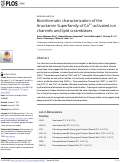 Cover page: Bioinformatic characterization of the Anoctamin Superfamily of Ca2+-activated ion channels and lipid scramblases