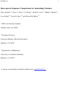 Cover page: Intra-species sequence comparisons for annotating genomes