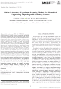 Cover page: Online Laboratory Experiment Learning Module for Biomedical Engineering Physiological Laboratory Courses