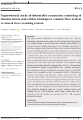 Cover page: Experimental study of deformable connection consisting of friction device and rubber bearings to connect floor system to lateral force resisting system