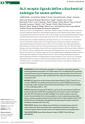 Cover page: ALX receptor ligands define a biochemical endotype for severe asthma