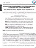 Cover page: Surgical patients travel longer distances than non-surgical patients to receive care at a rural hospital in Mozambique