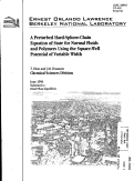 Cover page: A Perturbed Hard-sphere-chain Equation of State for Normal Fluids and Polymers Using the Square-Well Potential of Variable Width.