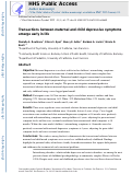 Cover page: Transactions between Maternal and Child Depressive Symptoms Emerge Early in Life