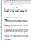 Cover page: Scalable plasma and digital cognitive markers for diagnosis and prognosis of Alzheimer's disease and related dementias