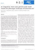Cover page: An integrative, multi‐scale, genome‐wide model reveals the phenotypic landscape of Escherichia coli