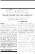 Cover page: Parallel Performance Optimizations on Unstructured Mesh-based Simulations