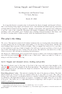 Cover page of Living Supply and Demand Curves