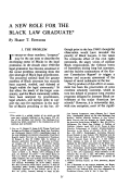 Cover page: A New Role for the Black Law Graduate