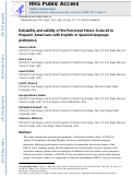 Cover page: Reliability and validity of the Perceived Stress Scale-10 in Hispanic Americans with English or Spanish language preference