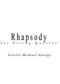 Cover page: Rhapsody for String Quartet