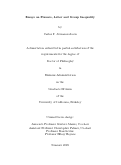 Cover page: Essays on Finance, Labor, and Group Inequality