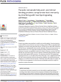 Cover page: Parasitic nematode fatty acid- and retinol-binding proteins compromise host immunity by interfering with host lipid signaling pathways