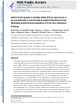 Cover page: ABCA7 risk variant in healthy older African Americans is associated with a functionally isolated entorhinal cortex mediating deficient generalization of prior discrimination training