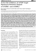 Cover page: Active-Site Inhibitors of mTOR Target Rapamycin-Resistant Outputs of mTORC1 and mTORC2