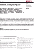 Cover page: Consensus statement for diagnosis of subcortical small vessel disease