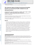 Cover page: The Prospective Impact of Family Functioning and Parenting Practices on Court-Involved Youth's Substance Use and Delinquent Behavior.