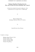 Cover page: Robust Feedback Mechanisms for Fast and Global Decision-Making and Control