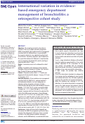 Cover page: International variation in evidence-based emergency department management of bronchiolitis: a retrospective cohort study