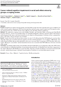 Cover page: Cancer-related cognitive impairment in racial and ethnic minority groups: a scoping review.