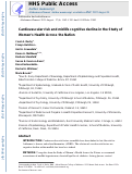 Cover page: Cardiovascular risk and midlife cognitive decline in the Study of Women's Health Across the Nation