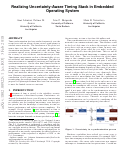 Cover page: Realizing uncertainty-aware timing stack in embedded operating system