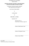 Cover page: Filipino Poethics: Reading the Philippines Beyond the Object/Subject Divide