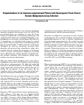 Cover page: Hospitalization of an Immunocompromised Patient with Neutropenic Fever Due to Human Metapneumovirus Infection