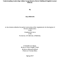 Cover page: Understanding Leadership within Comprehensive Early Childhood English Learner Reform