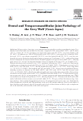 Cover page: Dental and Temporomandibular Joint Pathology of the Grey Wolf (Canis lupus).