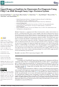 Cover page: Smart Homes as Enablers for Depression Pre-Diagnosis Using PHQ-9 on HMI through Fuzzy Logic Decision System