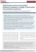 Cover page: Parkinsonism Versus Concomitant Parkinson's Disease in Fragile X–Associated Tremor/Ataxia Syndrome