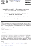 Cover page: Predictivity of models with spontaneously broken non-Abelian discrete flavor symmetries