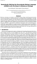 Cover page: Semantically Refining the Groundwater Markup Language (GWML2) with the Help of a Reference Ontology